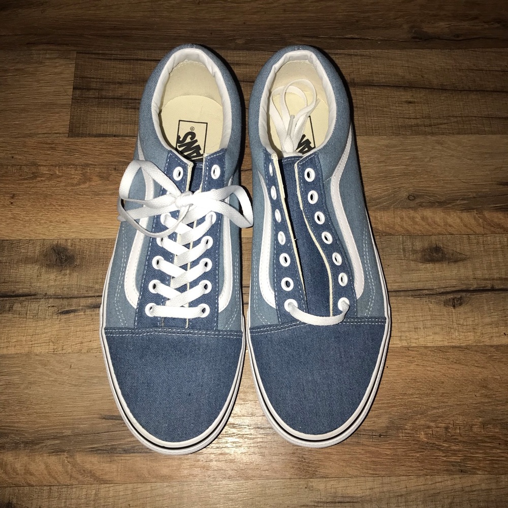 Men’s vans 2 tone denim old skools size 12